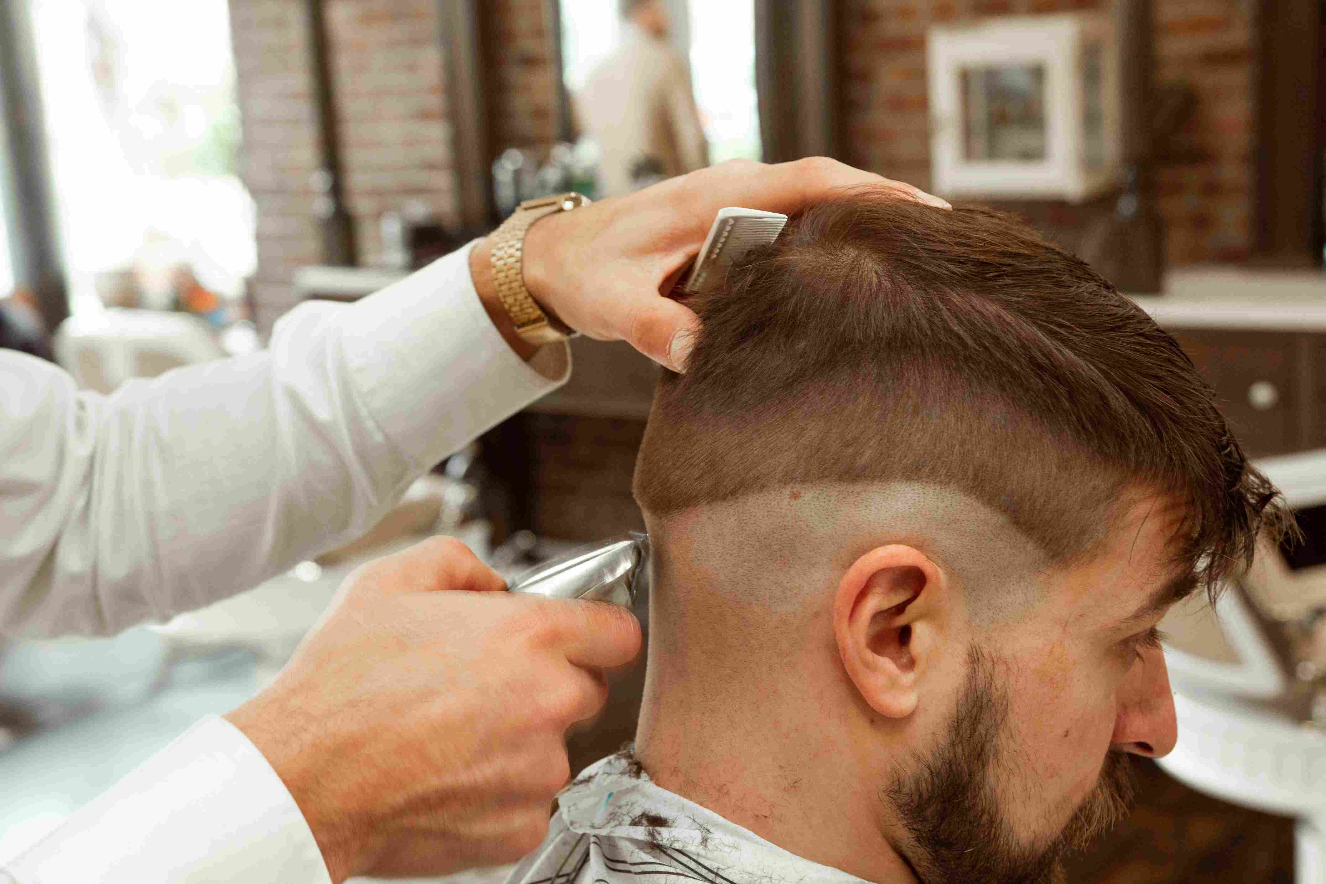 Modern barbershop interior in Istanbul
